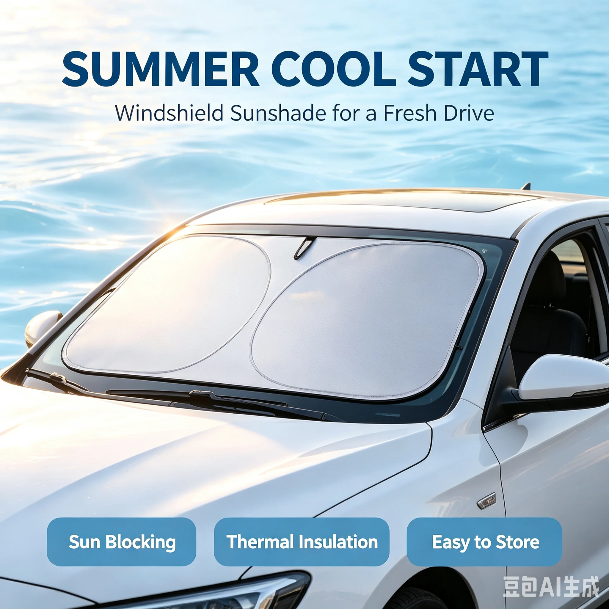 Windshield Sun Shade - Osłona przeciwsłoneczna na przednią szybę samochodu