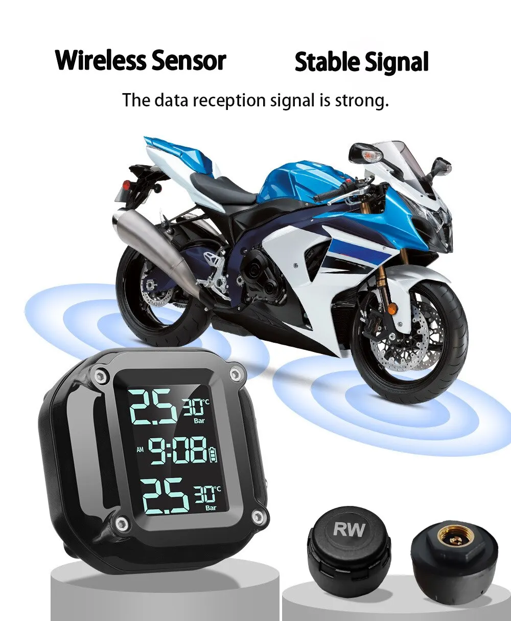 Tire Pressure Monitor - Czujniki ciśnienia w oponach motocyklowych M5