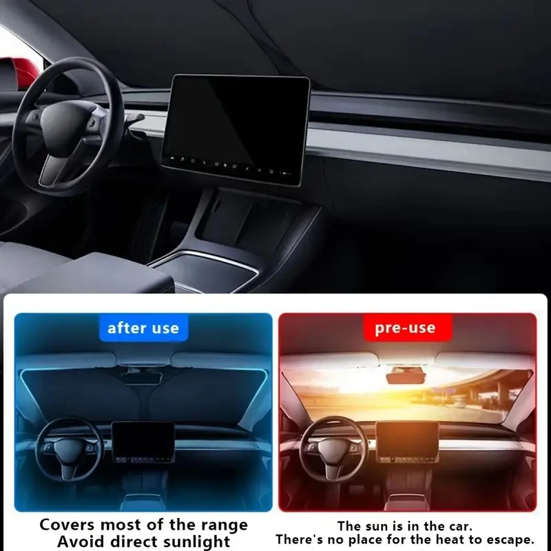 Windshield Sun Shade - Osłona przeciwsłoneczna na szybę samochodową, roleta
