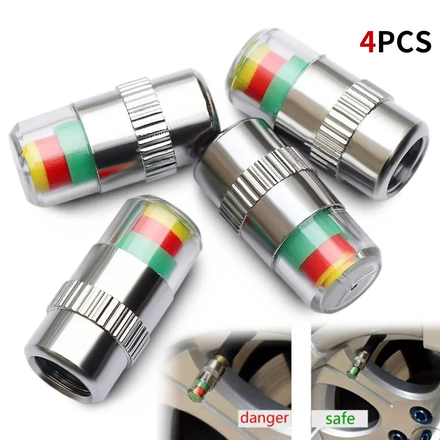 Tire Pressure Monitor - 4/8 szt. Kapsle na zawory opon